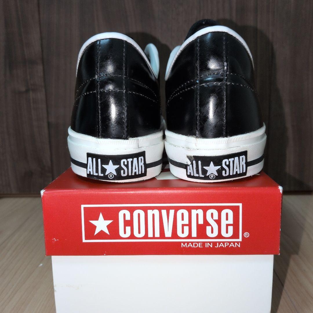 【よいよいよー】ワンスター　黒×白　レザー ALL STAR　コンバース