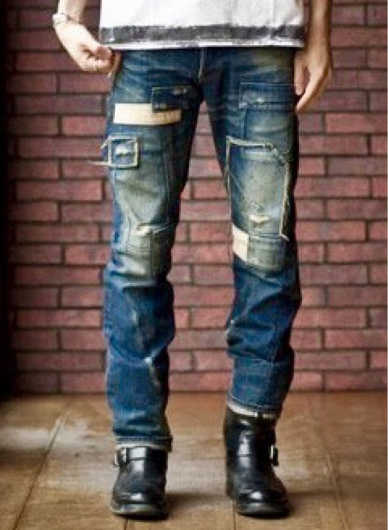 W78cm グラム glamb グランジ系 アンプラグドデニム SサイズS glamb