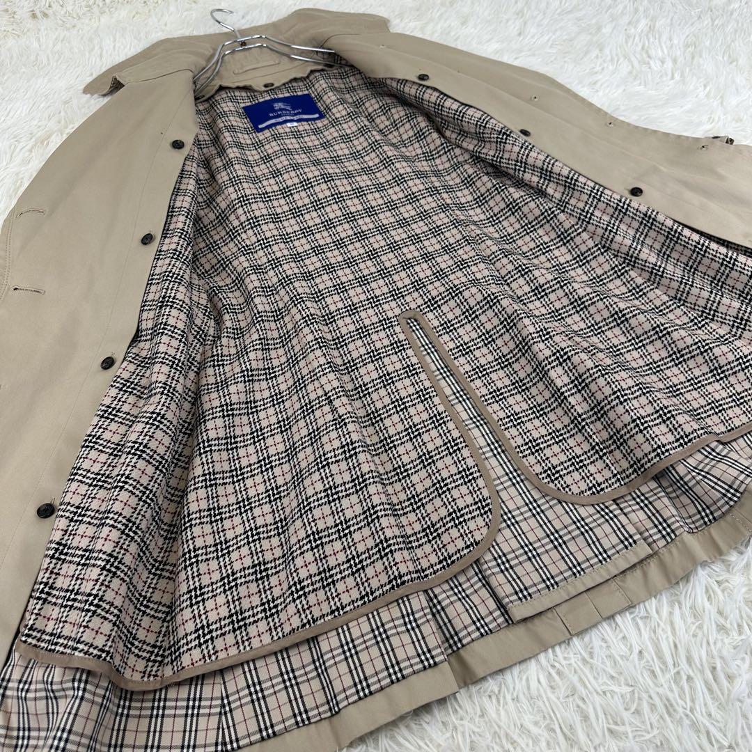 【美品】 バーバリーブルーレーベル トレンチコート ベージュ ライナー チェック