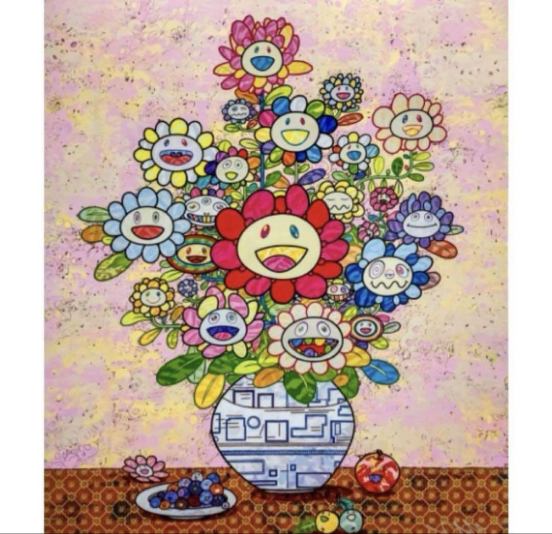 ザオウーキーのお花の絵へのあこがれ Zingaro 村上隆 サイン入りポスター ザオウーキーのお花の絵へのあこがれ Zingaro 村上隆 サイン入り