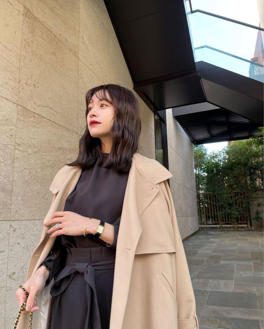 【新品タグ付き未使用】l'or Stand collar Long Coat