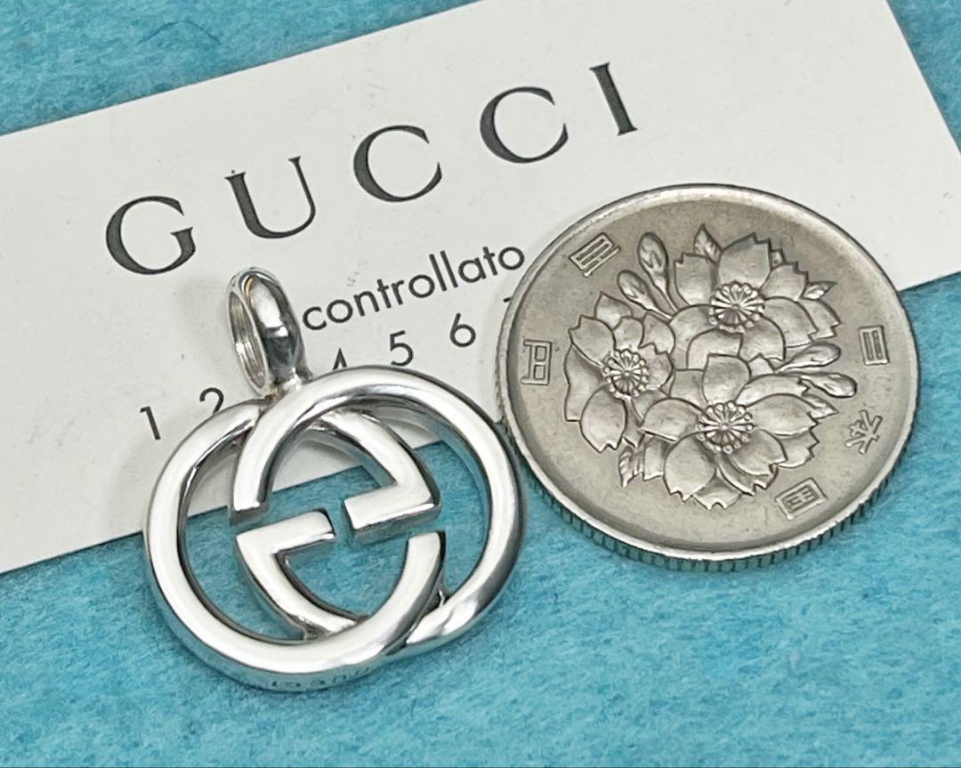 美品　GUCCI インターロッキングペンダントS
