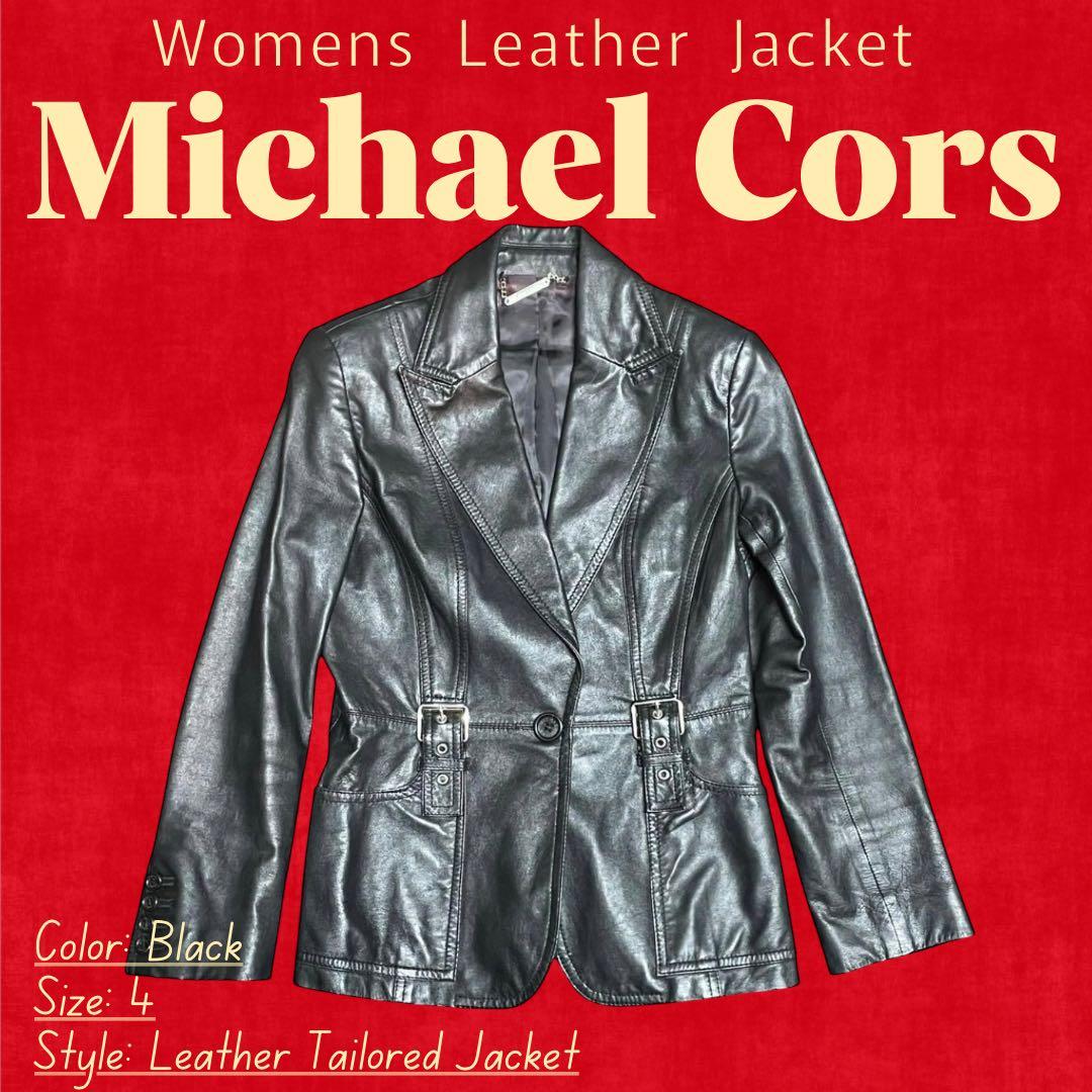 MICHAEL KORS マイケルコース レザージャケット 本革 羊革 サイズ4S MICHAEL KORS
