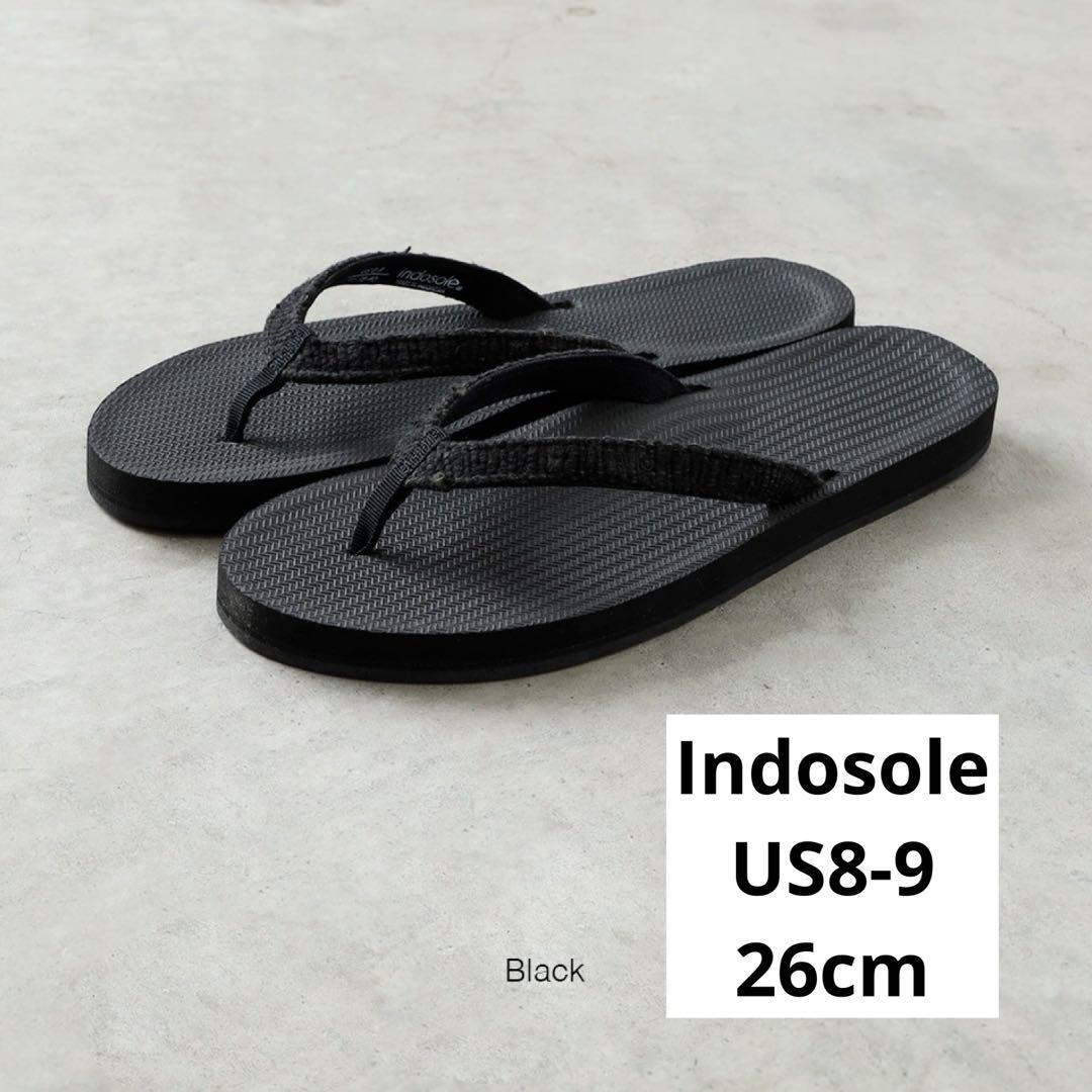 期間限定お値引き★indosole ブラック サンダル 26cm