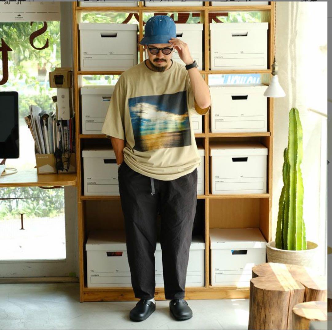 新品 ナナミカ S モカ 小浪次郎 フォトプリントTシャツ オーガニックコットン