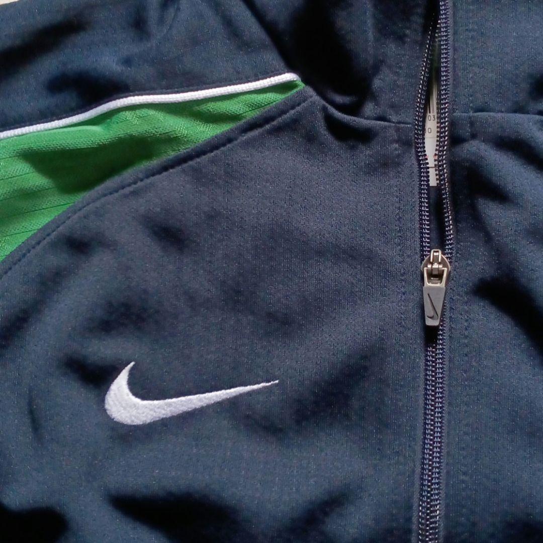 NIKE FIT DRY ジャージウエア　ネイビー×グリーン　Ｍサイズ NIKE FIT DRY ジャージウエア ネイビー×グリーン Mサイズ（nike