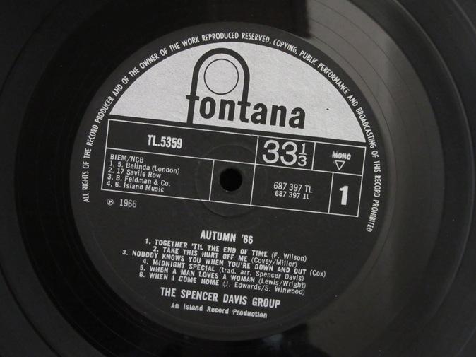 SPENCER DAVIS GROUP★Autumn ’66 UK Fontan SPENCER DAVIS GROUP★Autumn ’66 UK Fontan