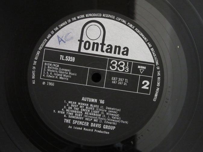 SPENCER DAVIS GROUP★Autumn ’66 UK Fontan SPENCER DAVIS GROUP★Autumn ’66 UK Fontan