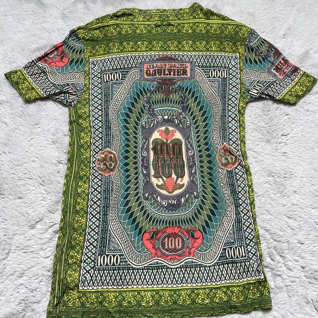 Jean Paul GAULTIER レーヨン カットソー 総柄 イタリア製 Jean Paul GAULTIER レーヨン カットソー 総柄 イタリア製