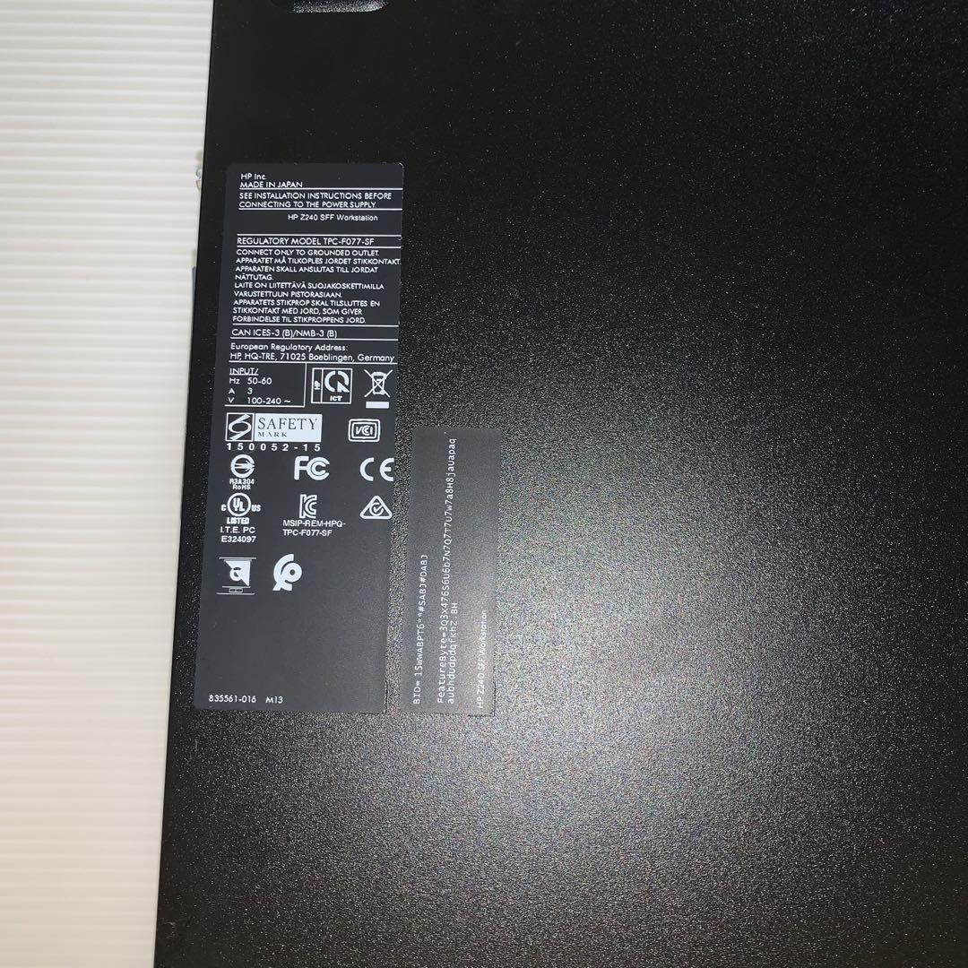 HP Z240 SFF デスクトップPC