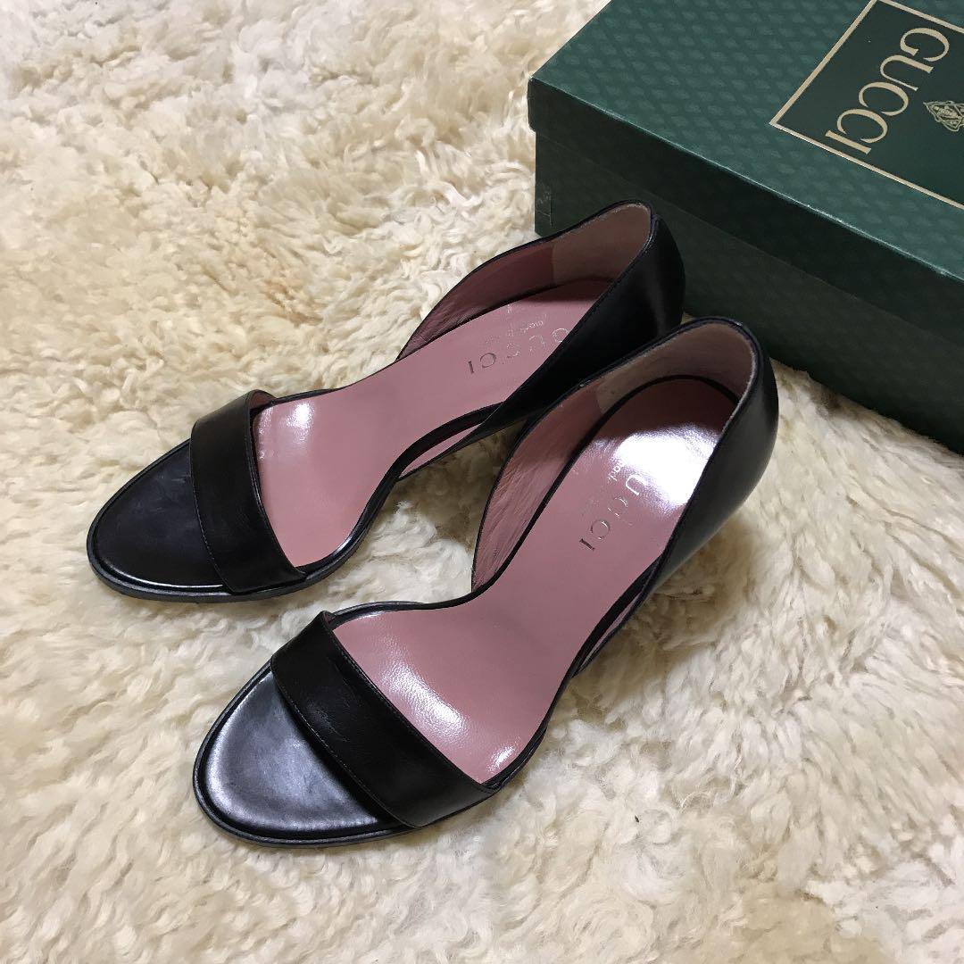 サンダル パンプス 黒 GUCCI グッチ