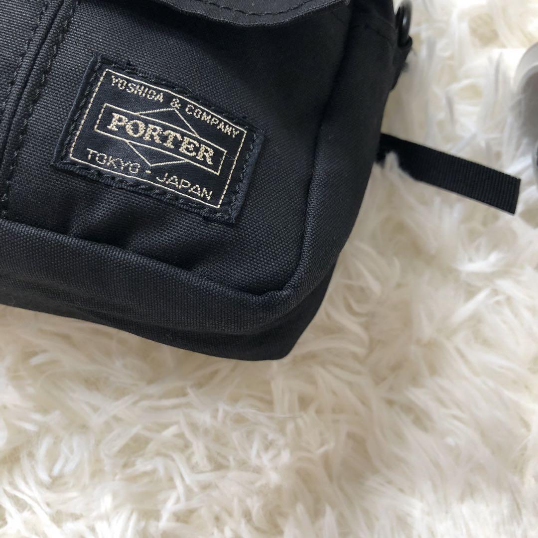極美品⭐️PORTERポーター　ミニショルダーバッグ　フラップ付　黒