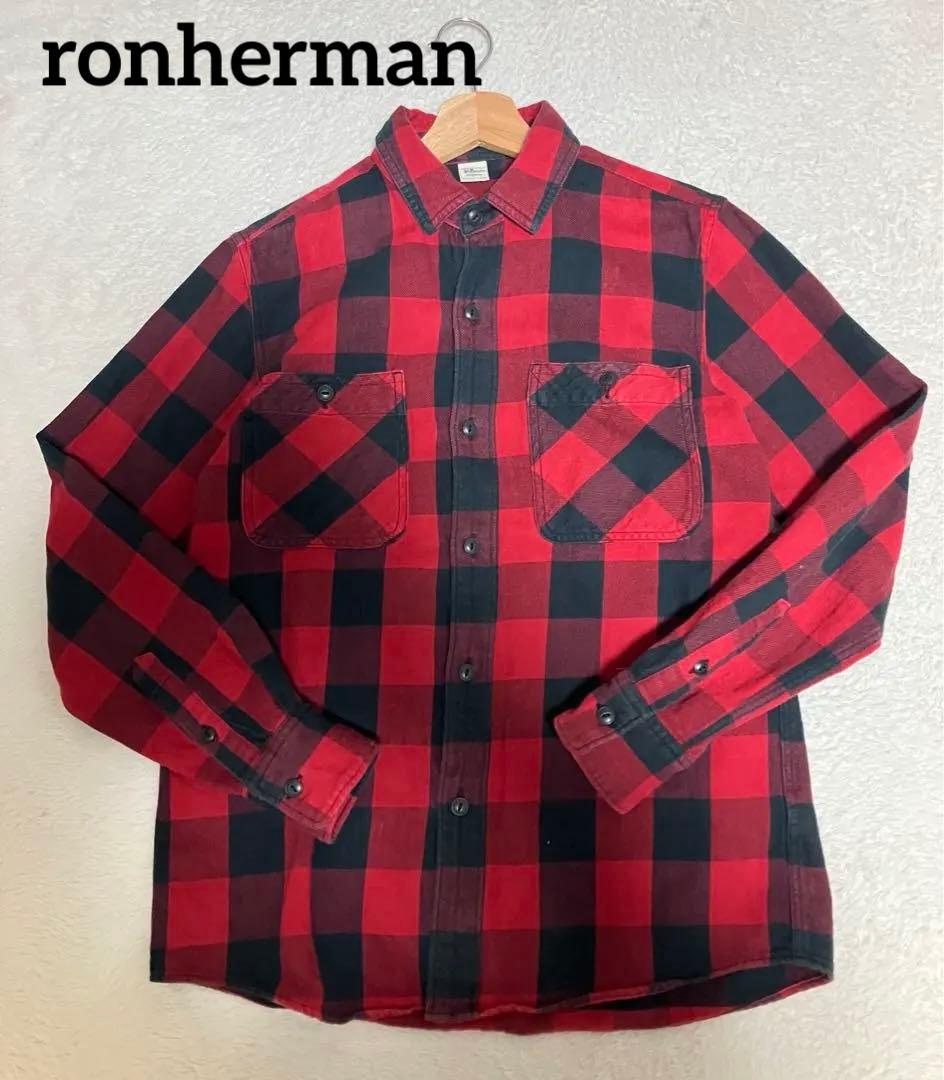 ロンハーマン ウォッシュ加工 バッファローチェック ネルシャツ ブロックS Ron Herman