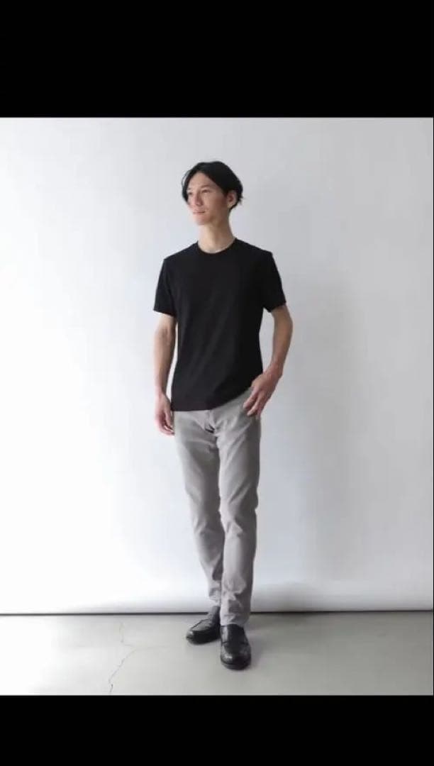 ファクトリエ デニム職人が作るテーパードストレッチパンツ グレー36インチ2XL 3L Factelier