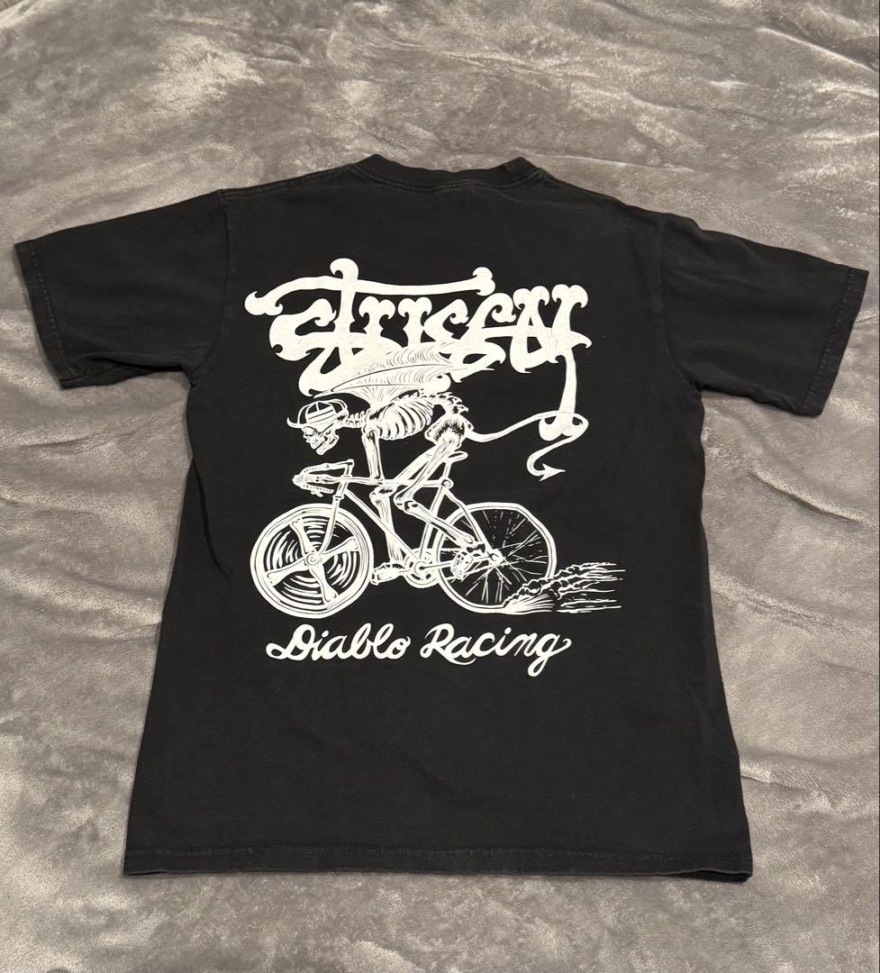 stussy ステューシー　希少　スカルライダー　Tシャツ　ブラック　サイズS