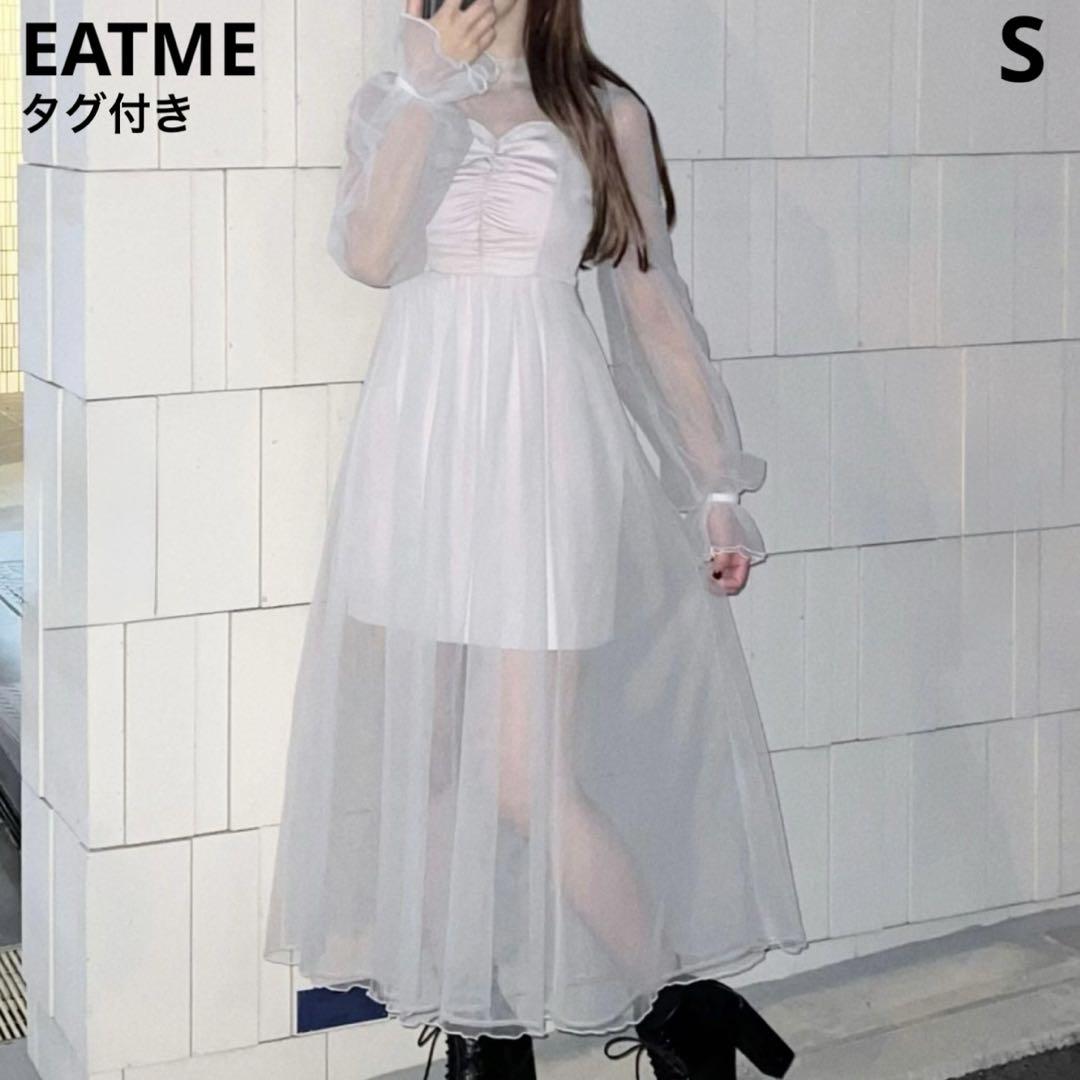 【新品タグ付き】EATME バックリボンドッキングチュールワンピース