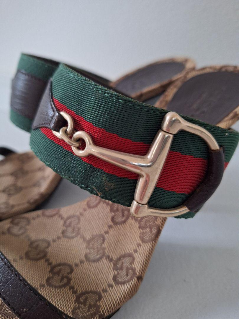 Gucci モノグラム ハイヒールサンダル 夏用 レディース 大人