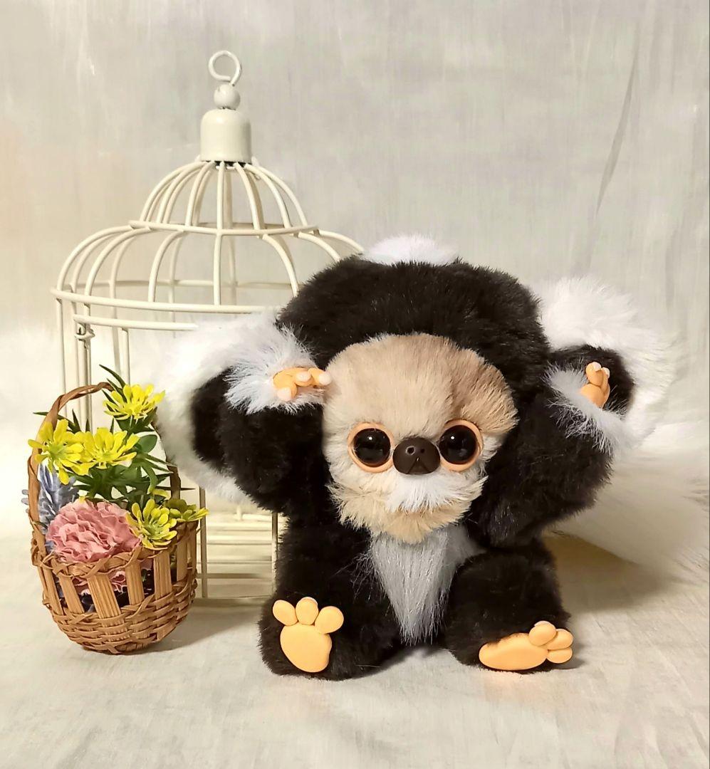 ハンドメイド・Msize可動モンキーベビちゃんのお人形・アートドール・ぬいぐるみ