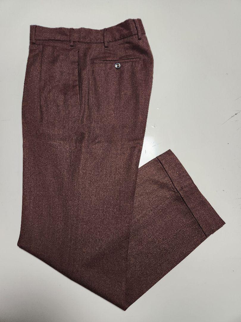 【美品】ピーティートリノ　2p　TREDICI　ワイドパンツ　茶　48　秋冬
