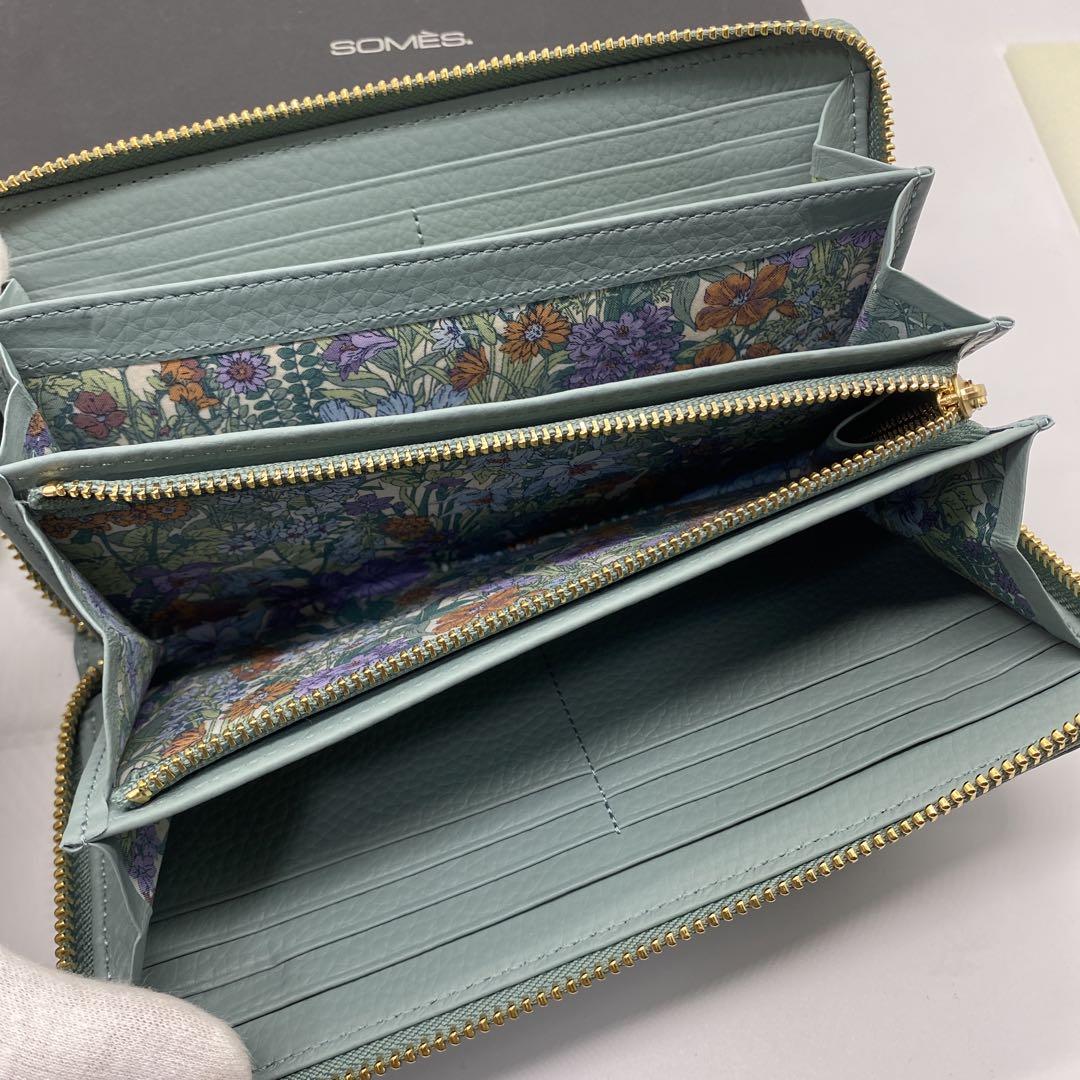 @新品未使用　SOMES. グリーン レザー 長財布