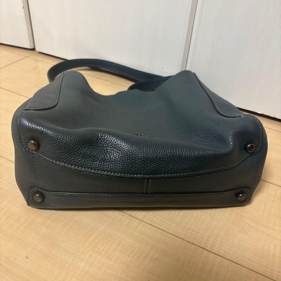 美品 COACH ブルー ハドリーホーボー バッグ ネイビー コーチ