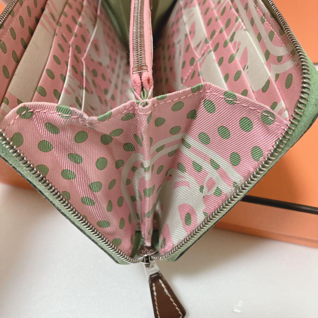 超美品★ エルメス HERMES アザップ  シルクイン y刻印 長財布 正規品