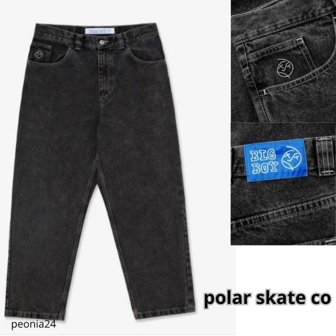 Polar Skate Co バギーデニム シルバーブラック
