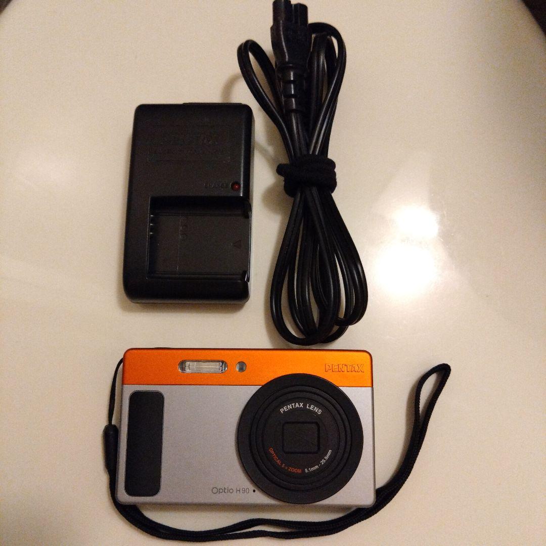 【美品】PENTAX OPTIO H90 オレンジ　オールドコンデジ