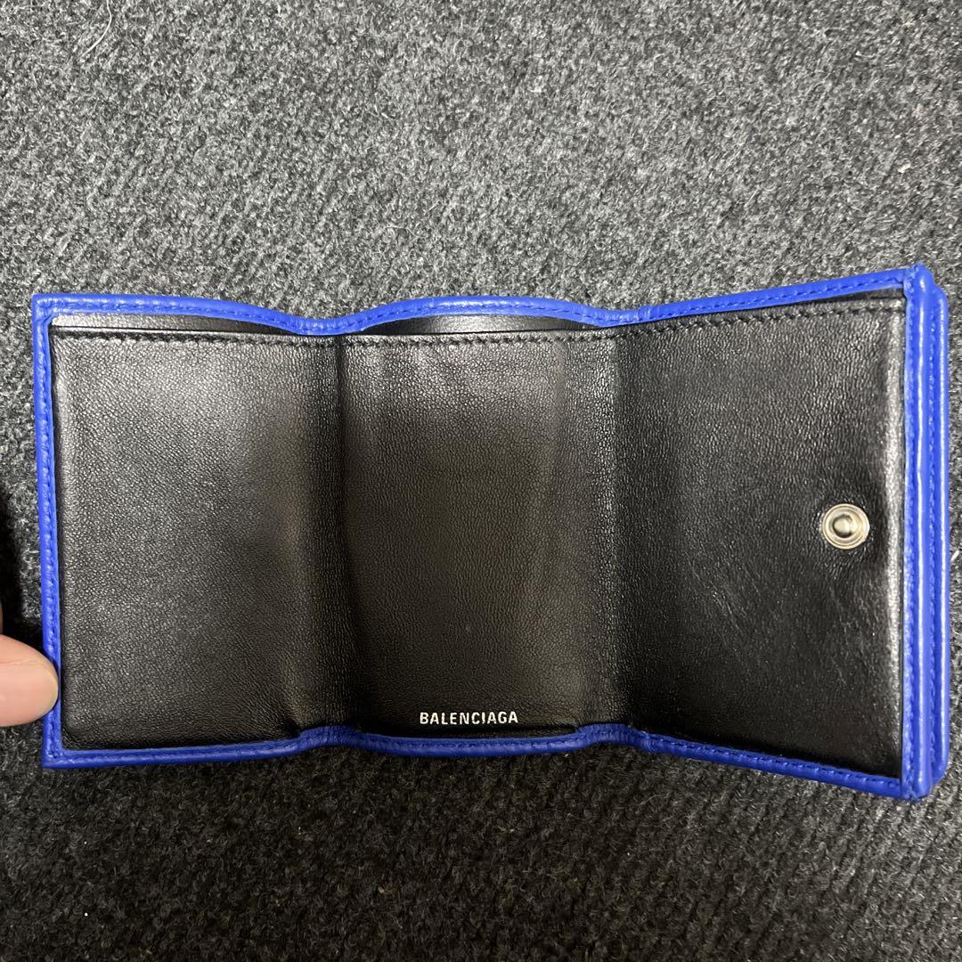 BALENCIAGA 三つ折り財布 青