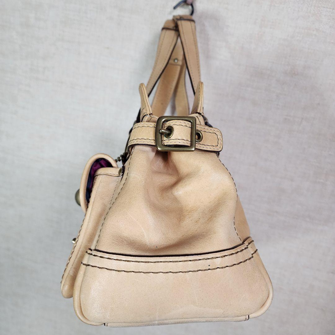 【美品】COACH コーチ レザー 11130 ハンドバッグ ターンロック 美品】COACH コーチ レザー 11130 ハンドバッグ ターンロック