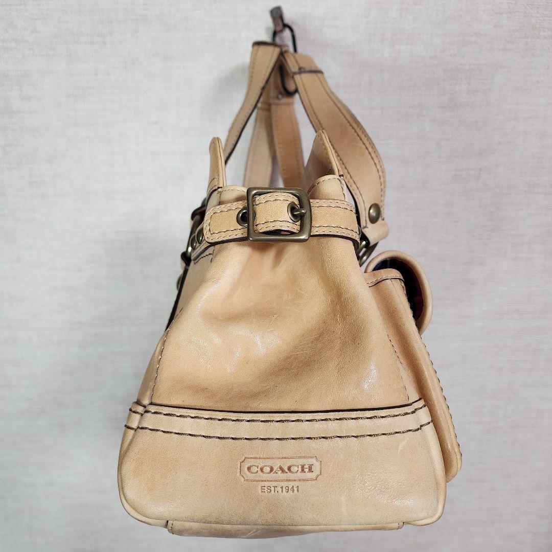 【美品】COACH コーチ レザー 11130 ハンドバッグ ターンロック 美品】COACH コーチ レザー 11130 ハンドバッグ ターンロック