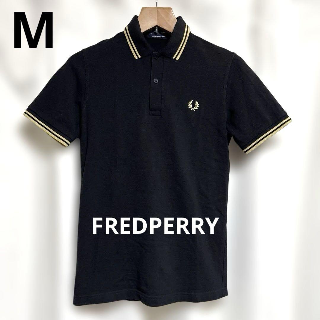 FREDPERRY フレッドペリー　ポロシャツ　黒金　M