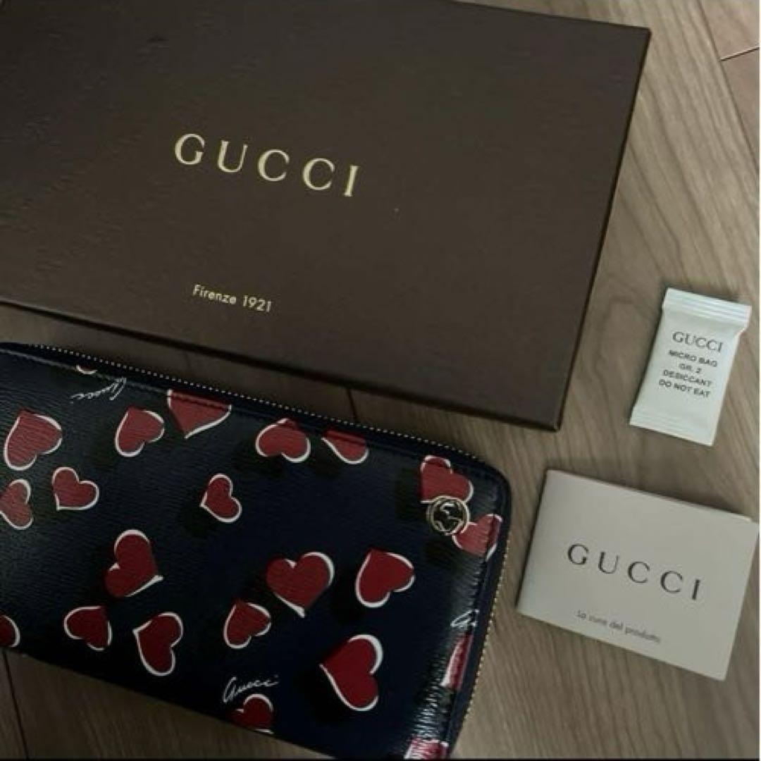 GUCCI グッチ 新品長財布 ハート柄 - メルカリ