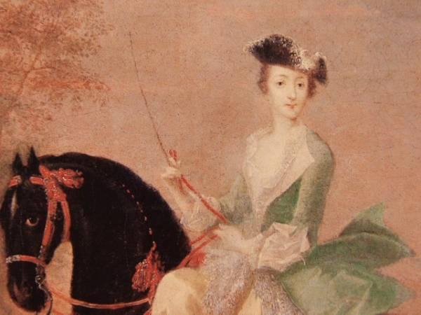 グロート・ゲオルグ・フリストス、馬上の大公令嬢、希少画集画、新品額装付