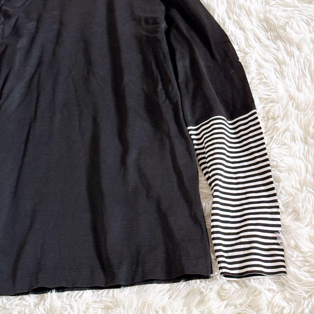 GIVENCHY ジバンシー　ロングスリーブ Tシャツ ボーダー　黒　Sサイズ