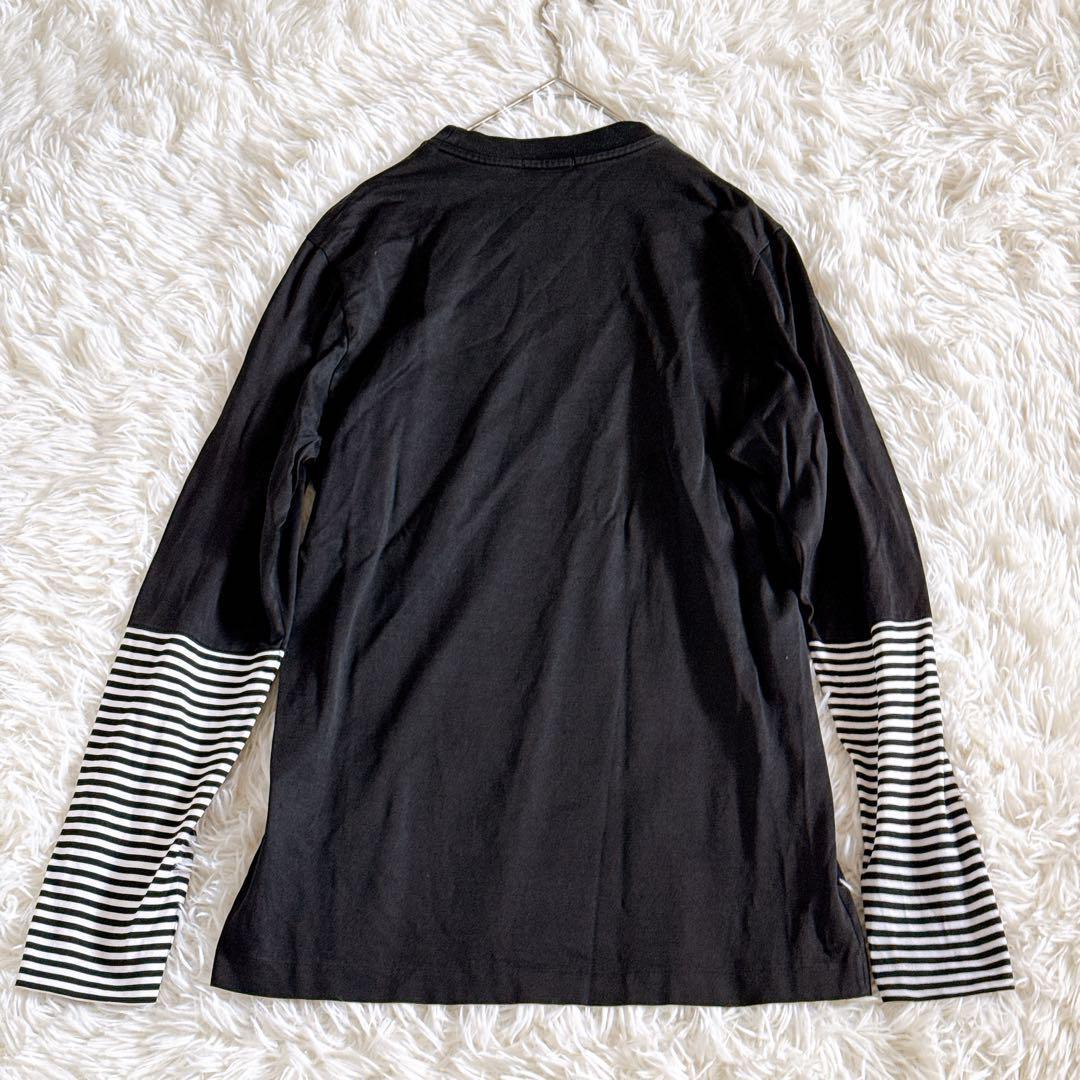 GIVENCHY ジバンシー　ロングスリーブ Tシャツ ボーダー　黒　Sサイズ