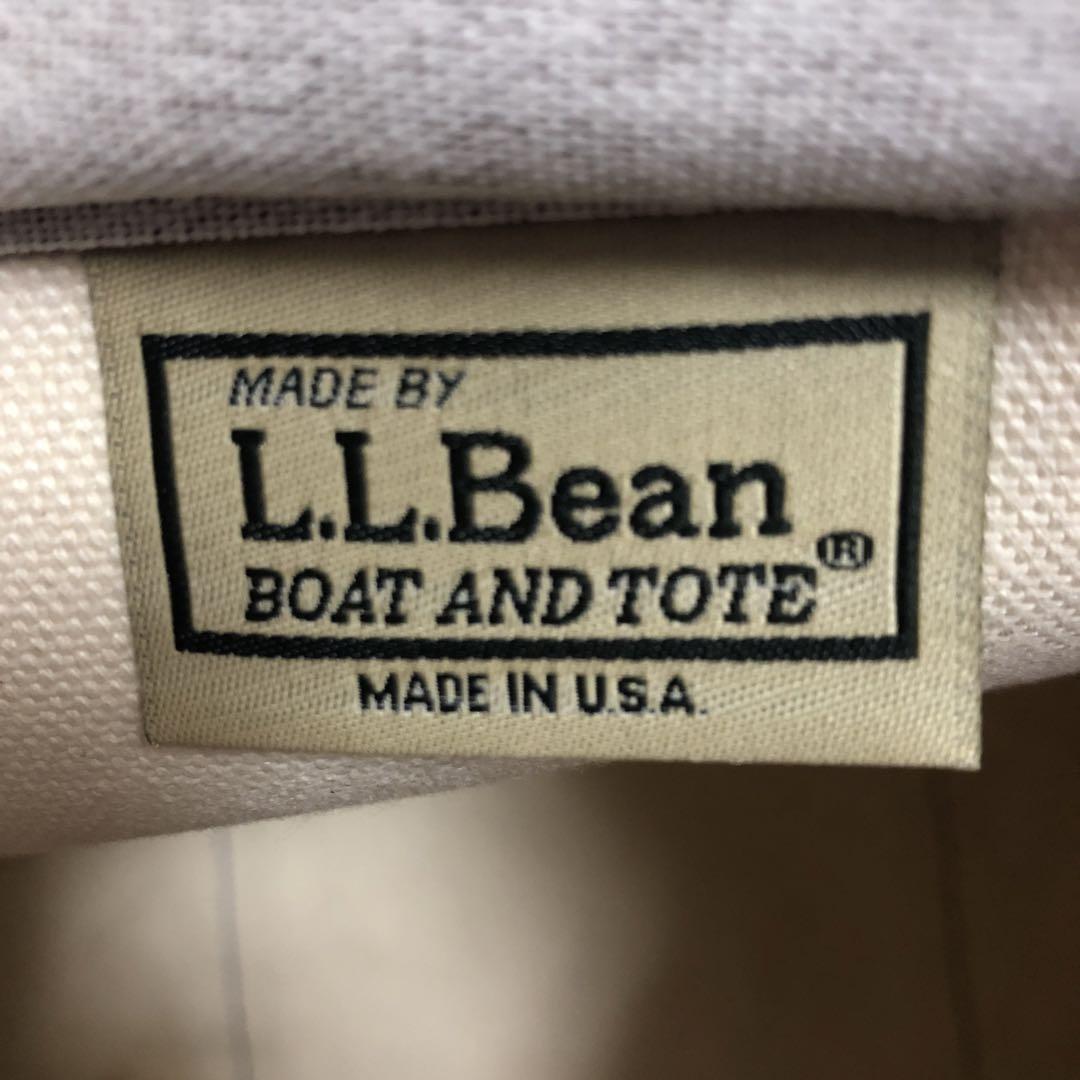 エルエルビーン　トートバッグ　　　USA製ホワイト×迷彩ハンドル