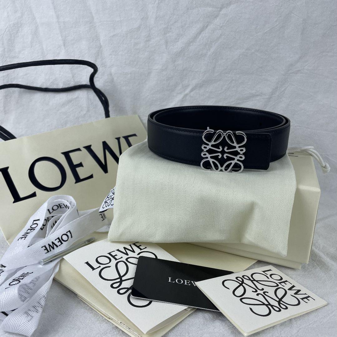 おすすめ 【LOEWE】ロエベ リバーシブル レザーベルト ベルト