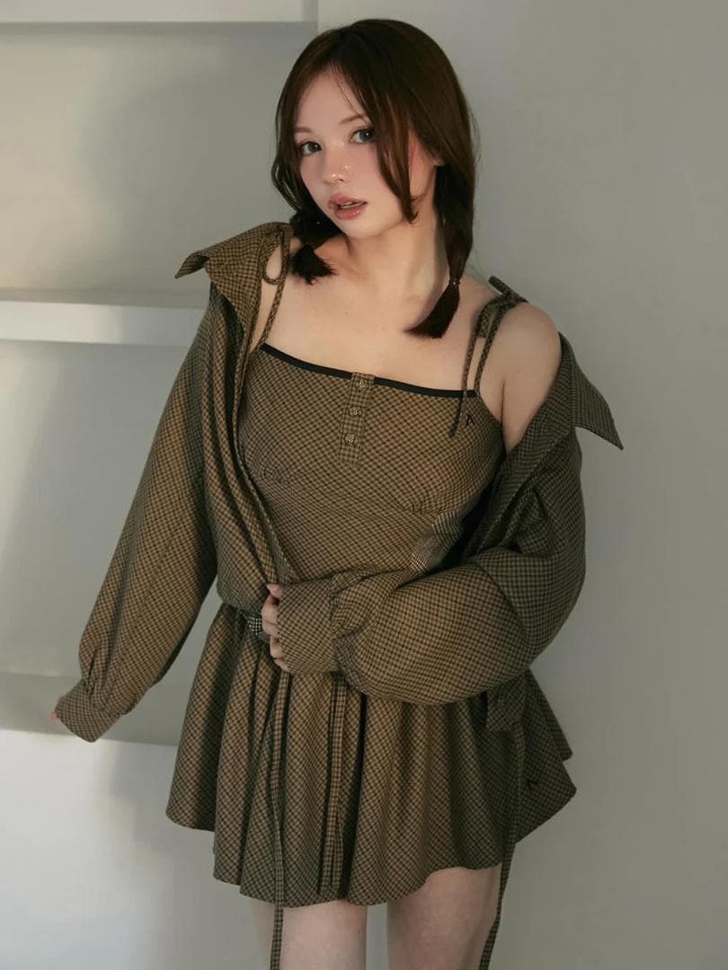 andmary Louise check set up AM1193 SIZE ANDMARY