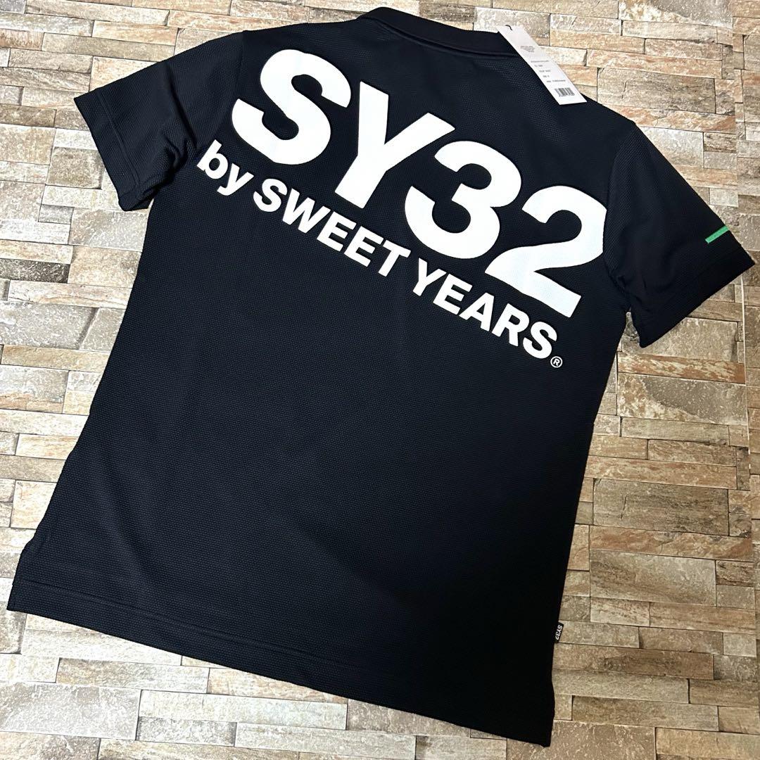【新品】SY32 bysweetyears／ストレッチ スポーティポロシャツ M
