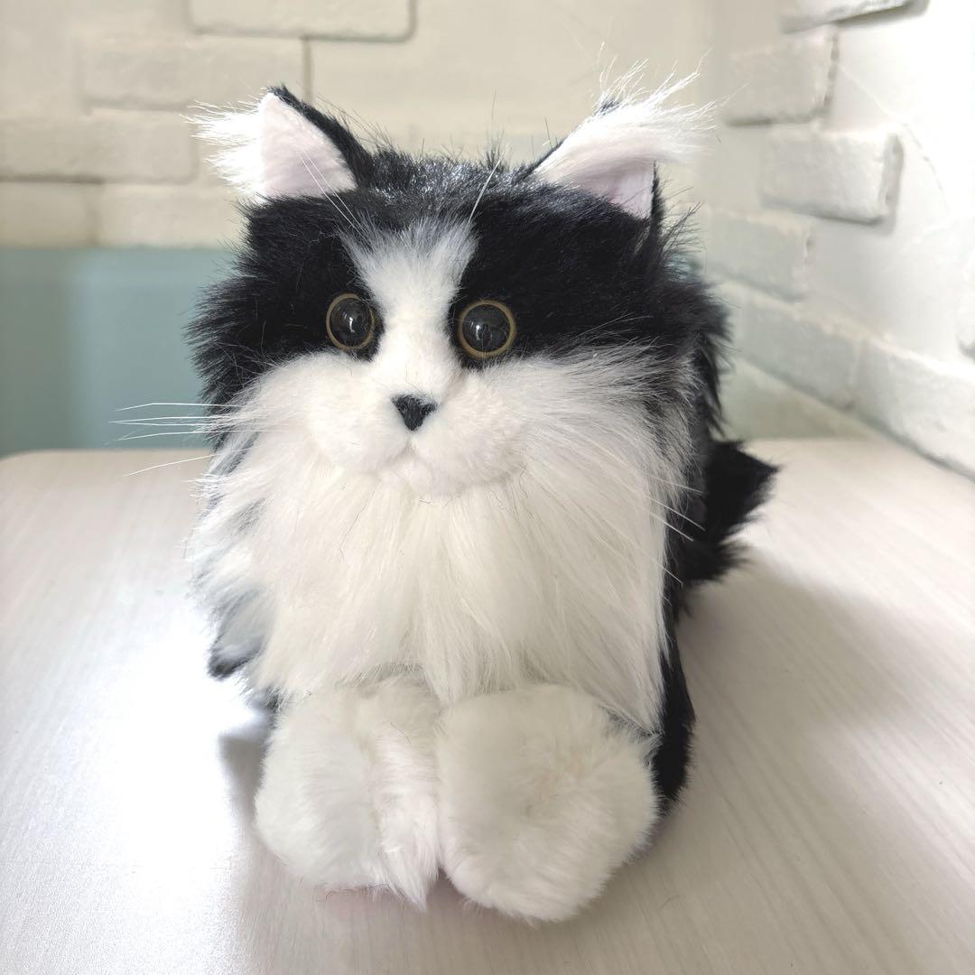 Chongker 黒猫 ぬいぐるみ リアル ハンドメイド 優しい手触り