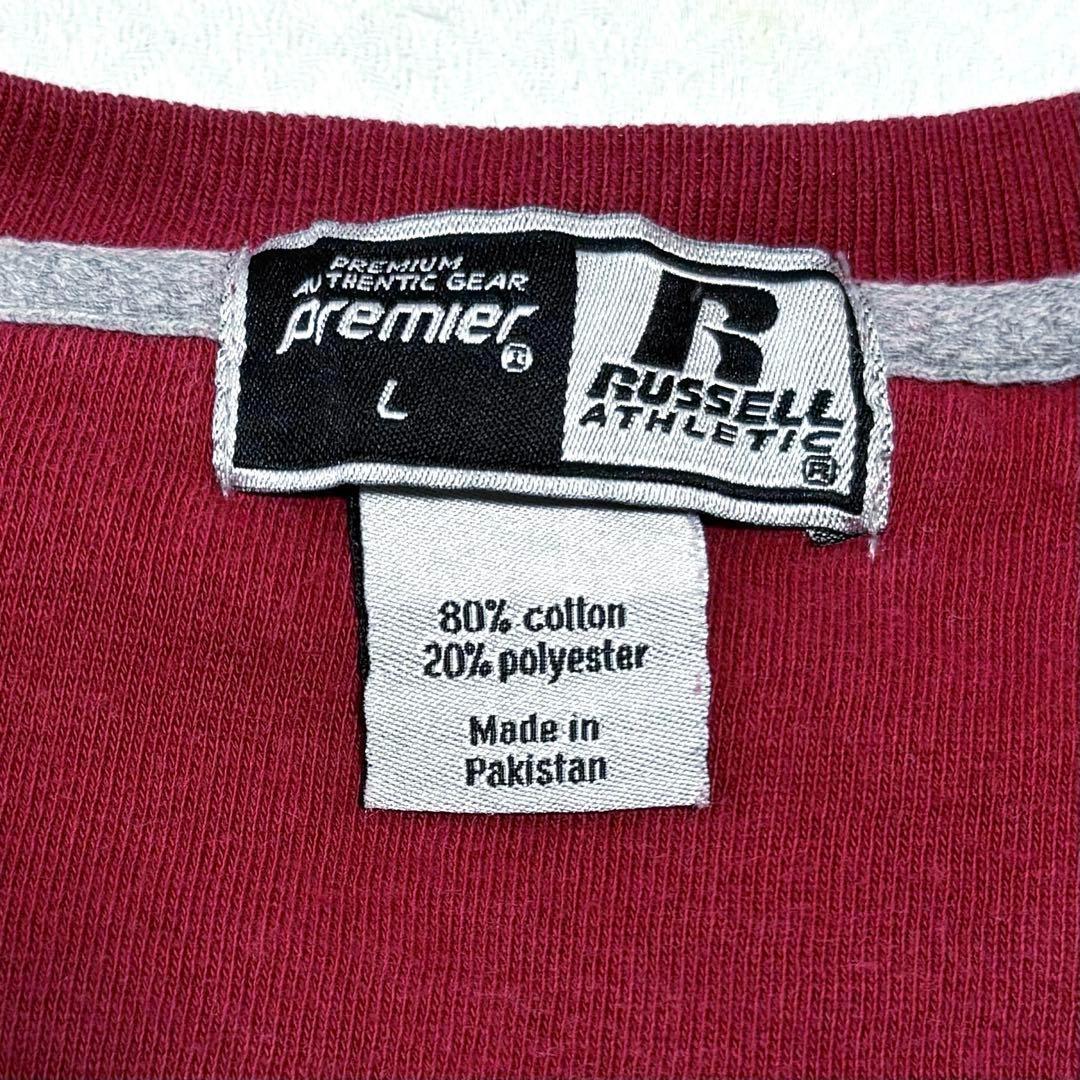 ラッセルアスレチック　無地スウェット　刺繍ロゴ　premier 赤