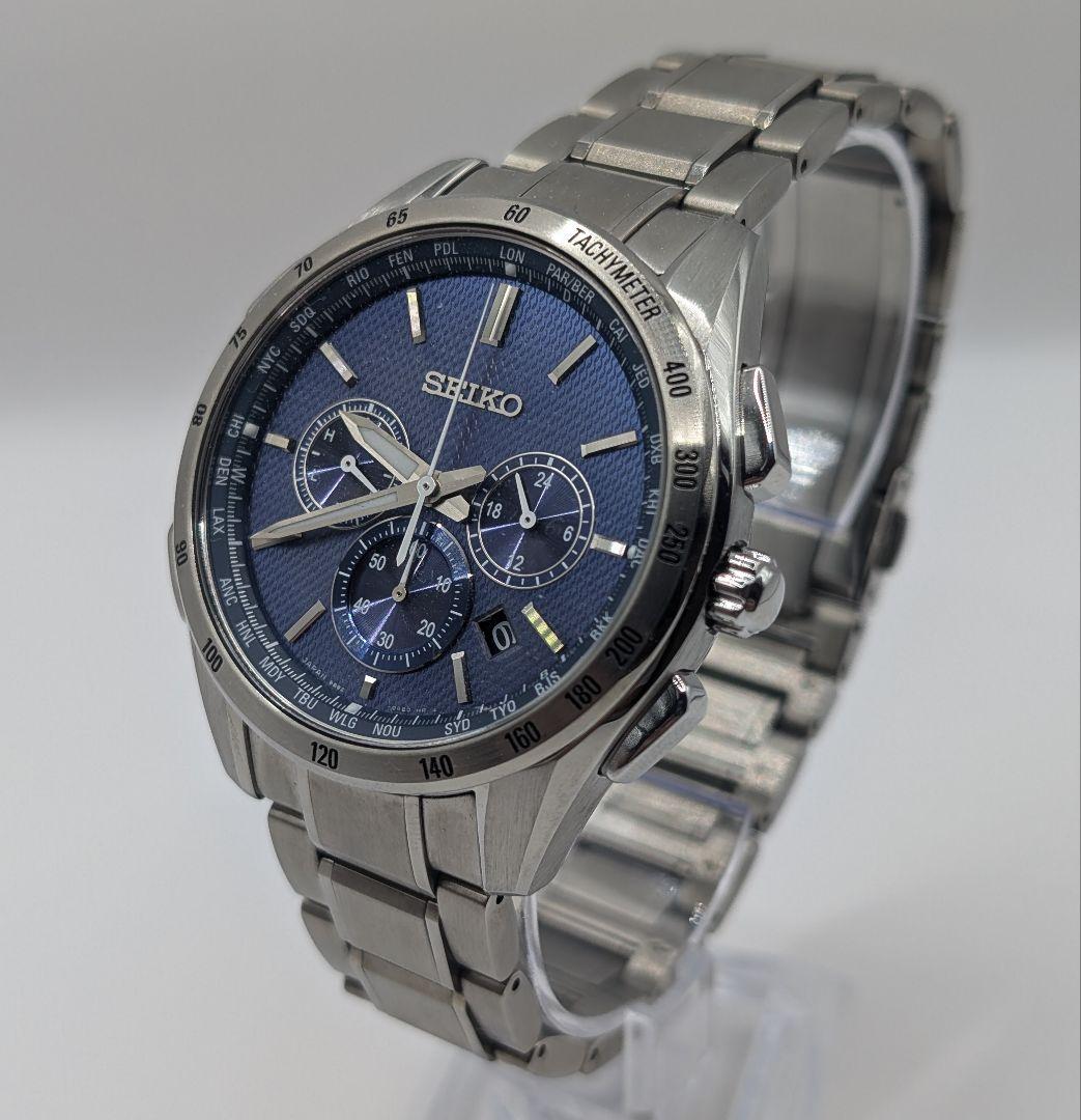 SEIKO　セイコー　ブライツ　8B92-0AB0　電波ソーラー　クロノグラフ