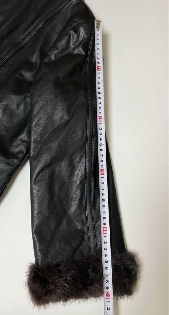 ANGEL LEATHER エンジェルレザー ファー付 黒レザー ジャケット 9 - メルカリ