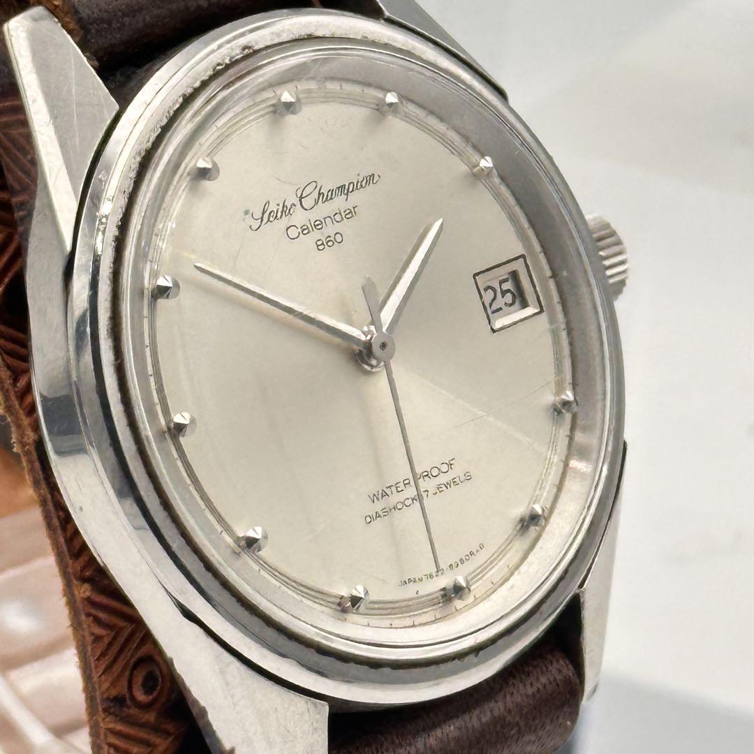 SEIKO セイコー チャンピオン カレンダー シルバー デイト 933
