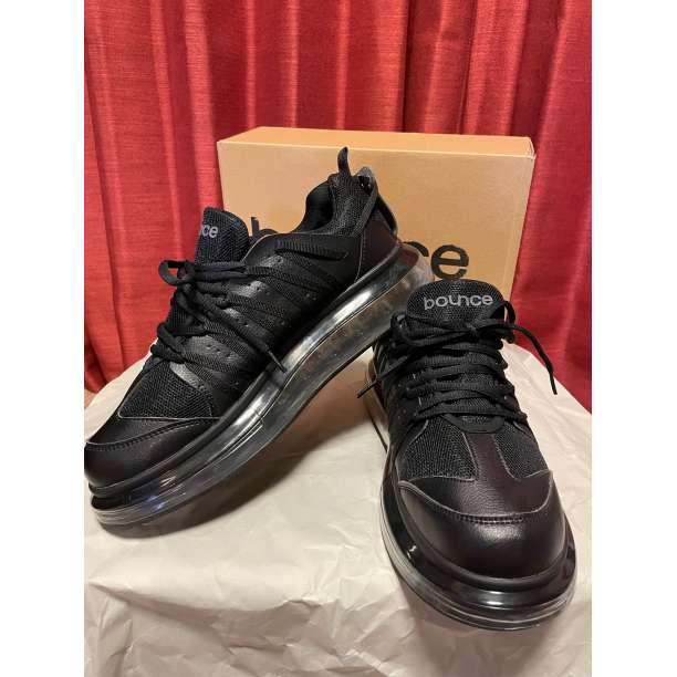 【新品】【希少】BOUNCE スニーカー　黒スニーカー　エアーソール