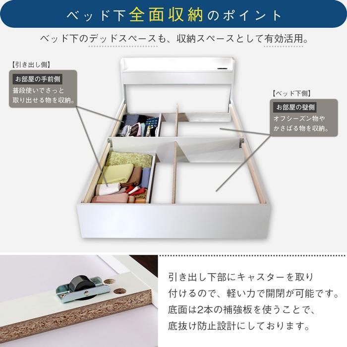 【R】ダブル　マットレスなし【収納あり】 送料込み！【ホワイト】