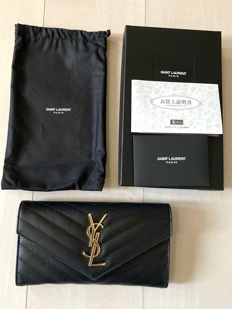 世界的に有名な サンローラン 長財布 (BLACK) 小物