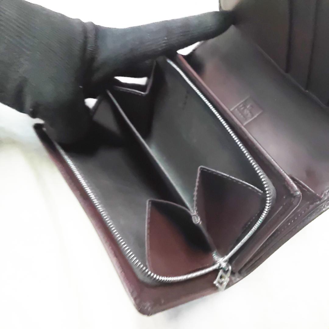 良品 FENDI フェンディ L字ファスナー 折り財布 ズッカ キャンバス 人気