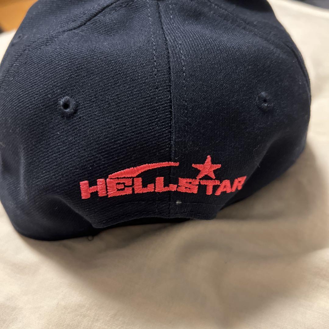 HELLSTAR ピンクネイビーキャップ グリター！